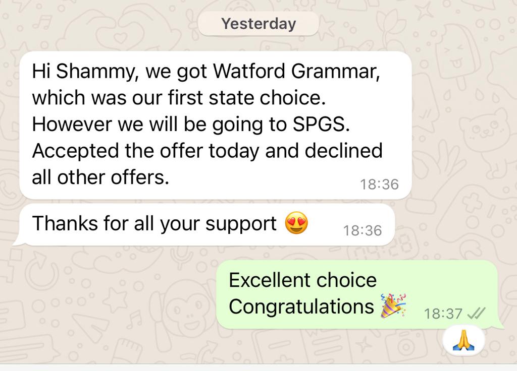 Testimonial from Parents